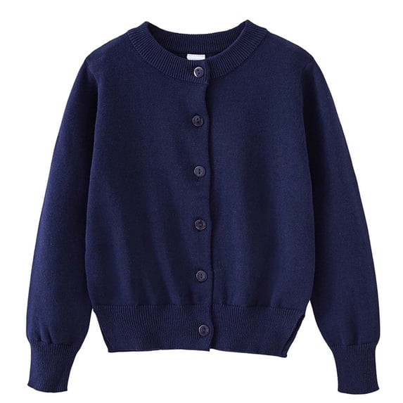 ShomPort Cardigans for Kids Unisex Long Sleeve Button Stretchy Cotton Sweaters Breathable Lightweight Fall Winter Comfy Coats