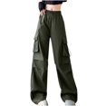 thumbnail image 1 of ShomPort Cargo Pants for Women High Waisted Wide Leg Pants Baggy Stretchy Streetwear with Multi-pockets, 1 of 8