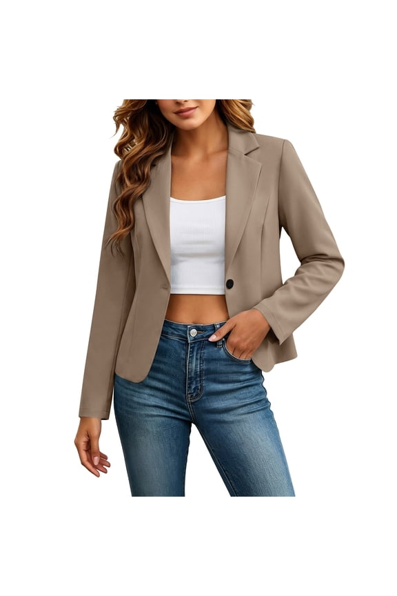 Casual Blazers for Women Formal Notch Collar Blazer Business Suit Jacket for Work Office
