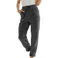 thumbnail image 1 of ShomPort Corduroy Lounge Pants for Women Drawstring Elastic Waist Trouser Straight Work Pants with Pockets, 1 of 7