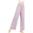 thumbnail image 1 of ShomPort Cotton High Waist Yoga Pants for Women Casual Elastic Waist Wide Leg Pants Comfortable Pajama Pants, 1 of 7