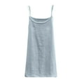 thumbnail image 1 of ShomPort Cotton Linen Sleeveless Tank Tops for Women Summer Plain Spaghetti Straps Round Neck Basic Camisole Tops, 1 of 3