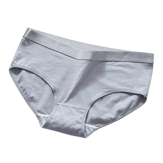 ShomPort Cotton Panties for Women Soft Mid Waist Briefs Basic Solid Color Hipster Underwear