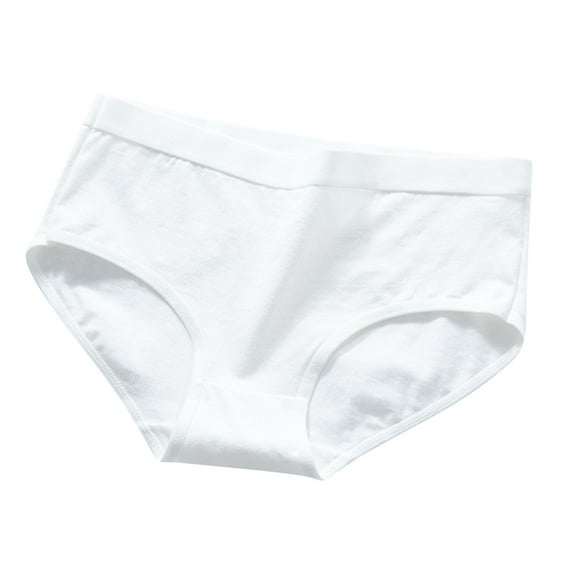 ShomPort Cotton Panties for Women Soft Mid Waist Briefs Basic Solid Color Hipster Underwear