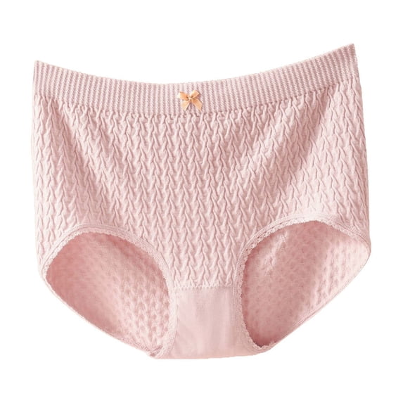 ShomPort Cotton Underwear for Women Mid Waist Textured Hipster Panties Soft Cute Girls Briefs