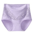 thumbnail image 1 of ShomPort Cotton Underwear for Women Plus Size Lace High Waist Briefs Breathable Full Coverage Panties X-6X, 1 of 3