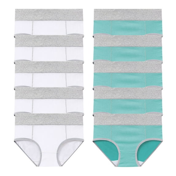 ShomPort Cotton Underwear for Women - Plus Size Panties for Women,Womens Full Coverage Briefs,10 Pack