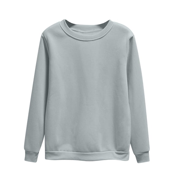 ShomPort Crewneck Sweatshirt for Women Basic Plus Size Fleece Long Sleeve Oversized Sweatshirt Pullover Tops M-4X