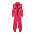 thumbnail image 1 of ShomPort Fall Fashion Jumpsuits for Women Long Sleeve Hooded Zip up Romper Tracksuits with Drawstring, 1 of 8