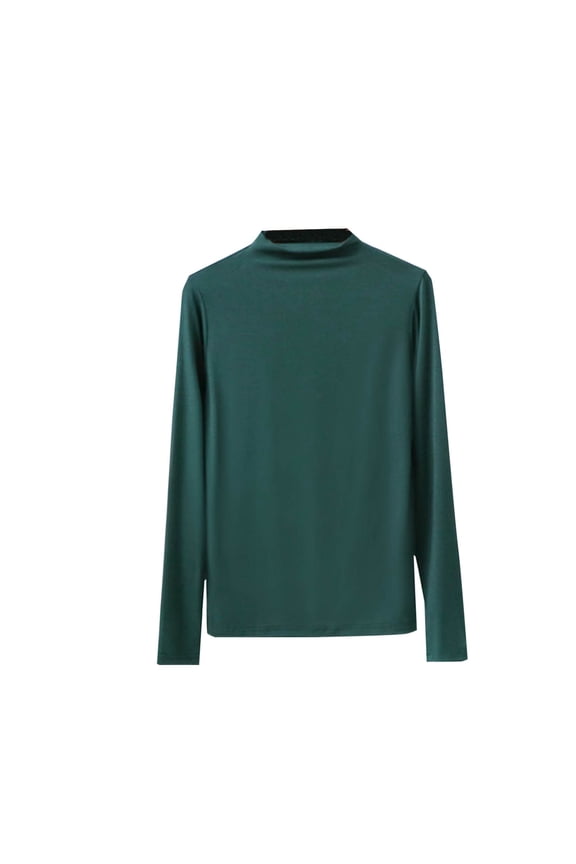 Fall/Winter Undershirts for Women Soft Mock Neck Long Sleeve Shirts Comfy Basic Layer Pullover Tops
