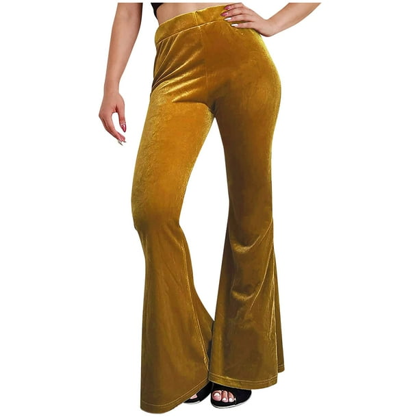 Mustard yellow bell bottom pants online