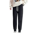 thumbnail image 1 of ShomPort Fleece Lined Sweatpants for Women Fall Winter Drawstring Joggers Thicken Pants with Pockets, 1 of 7