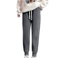 thumbnail image 1 of ShomPort Fleece Lined Sweatpants for Women Fall Winter Drawstring Joggers Thicken Pants with Pockets, 1 of 7