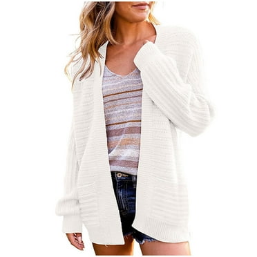 ShomPort Front Open Sweater Cardigan for Women Casual Loose Long Sleeve Knit Sweater Fall Clothes
