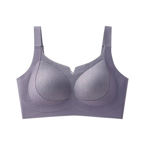 ShomPort Full Coverage Bras for Womens Plus Size Supportive U-Back Wireless Breathable Smoothing Underwear