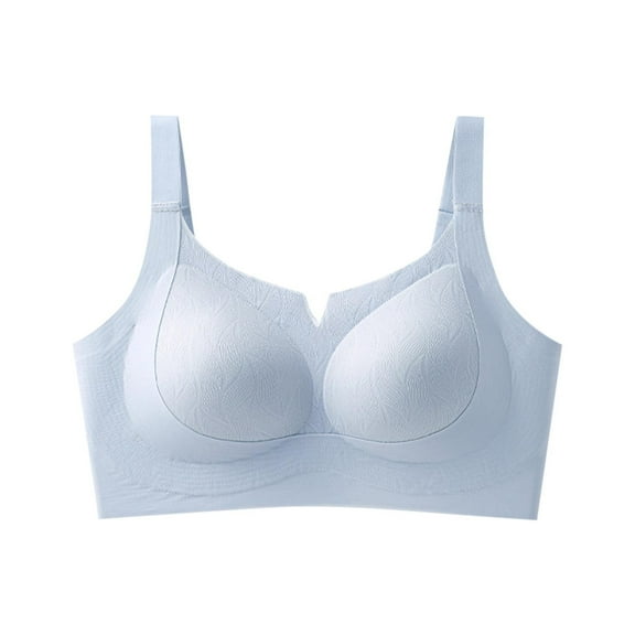 ShomPort Full Coverage Bras for Womens Plus Size Supportive U-Back Wireless Breathable Smoothing Underwear