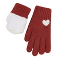 thumbnail image 1 of ShomPort Full Finger Gloves for Womens Heart Printed Touch-Screen Fleece Lined Soft Comfort Lightweight Gloves, 1 of 3