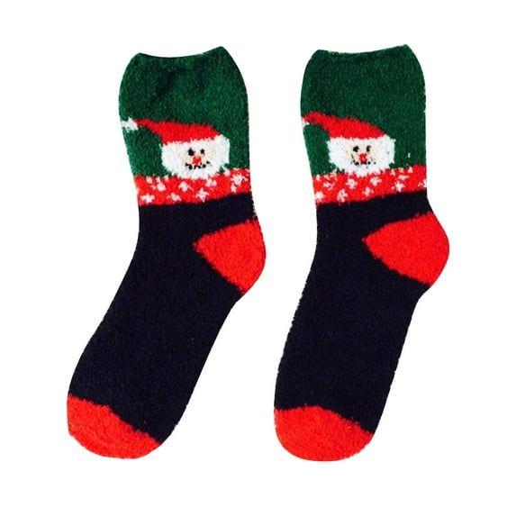 ShomPort Fuzzy Christmas Socks For Women Super Soft Cozy Winter Warm Sleeping Slipper Socks Gift For Women