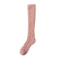 thumbnail image 1 of ShomPort Fuzzy Slipper Socks for Womens Fleece Ribbed Solid Color Comfort Fall Winter Thickened Thermal Knee High Socks, 1 of 3