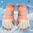 thumbnail image 1 of ShomPort Girls Boys Gloves Kids' Winter Ski Snowboard Gloves Warm Fleece Lined Windproof Snow Gloves, 1 of 9
