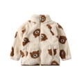thumbnail image 1 of ShomPort Girls Fleece Jackets Oversized Patterned Trendy Warm Outwear Zip up Fuzzy Sweatshirts with Pockets 2-10 Years, 1 of 7