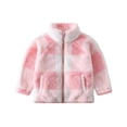 thumbnail image 1 of ShomPort Girls Fleece Jackets Oversized Patterned Trendy Warm Outwear Zip up Fuzzy Sweatshirts with Pockets 2-10 Years, 1 of 7