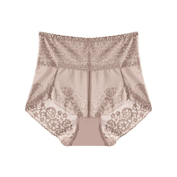 ShomPort High Waist Panties for Women Floral Lace Breathable Briefs See Through Hipster Underwear
