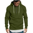 thumbnail image 1 of ShomPort Hooded Sweatshirts for Men Comfort Drawstring Long Raglan Sleeve Drawstring Quarter Zip Tops Loose Pullover Hoodies, 1 of 6