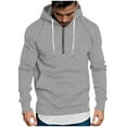 thumbnail image 1 of ShomPort Hooded Sweatshirts for Men Comfort Drawstring Long Raglan Sleeve Drawstring Quarter Zip Tops Loose Pullover Hoodies, 1 of 6