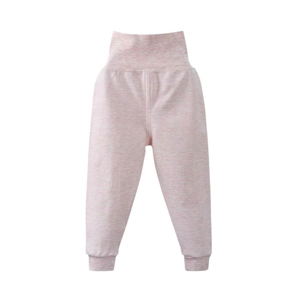 ShomPort Infant Toddler Kids High Waisted Joggers Fall Cotton Loose Comfy Sweatpants for Boys and Girls