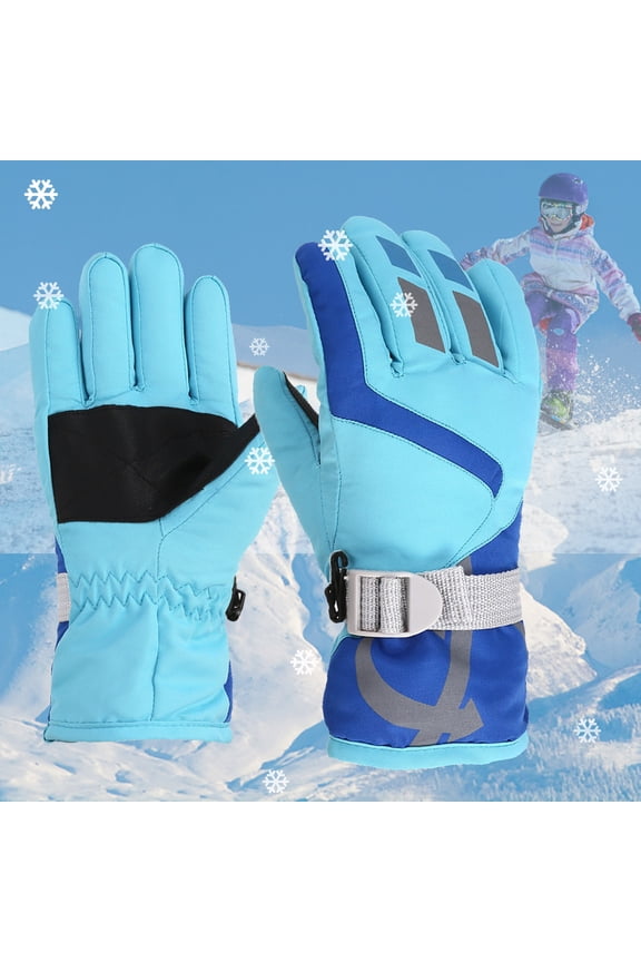 Kid Glove Winter Warm Windproof Outdoor Sports Gloves for Toddler Boys Girls 4-16 Years