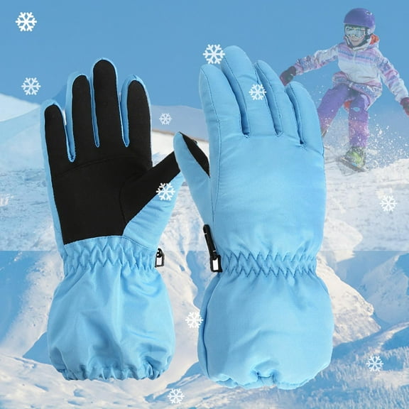 ShomPort Kid's Gloves Padded Windproof Warm Ice Skating Gloves for Kids 4-10 Years
