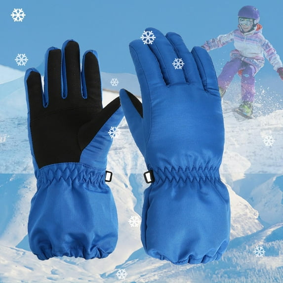 ShomPort Kid's Gloves Padded Windproof Warm Ice Skating Gloves for Kids 4-10 Years