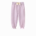 thumbnail image 1 of ShomPort Kids Girls Pants Summer Cute Lantern Pants Comfortable Elastic Waist Baggy Pants with Pockets, 1 of 3