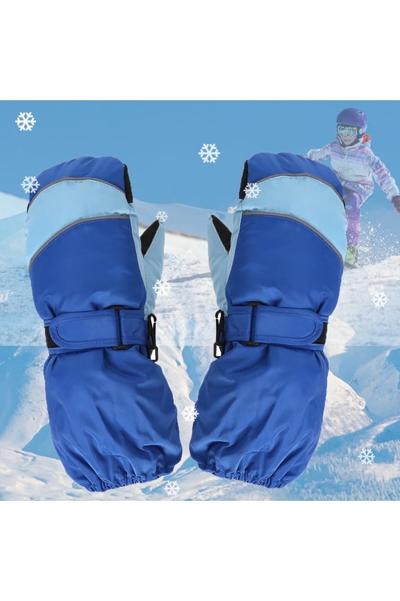 Kids Gloves Winter Waterproofs Snow Ski Gloves Toddler Snowboarding Gloves Windproof 6-11 Years