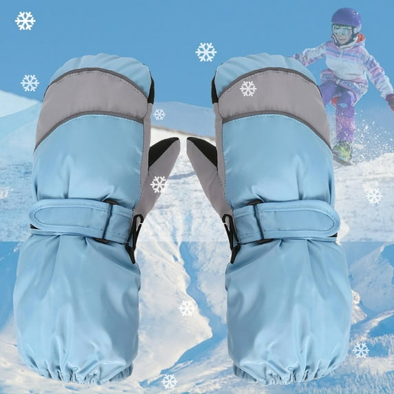ShomPort Kids Gloves Winter Waterproofs Snow Ski Gloves Toddler Snowboarding Gloves Windproof 6-11 Years