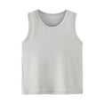 thumbnail image 1 of ShomPort Kids Sleeveless Tank Tops Comfortable Solid Color Round Neck Soft T-Shirt Tops for 2-12 Years Boys Girls, 1 of 4