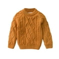 thumbnail image 1 of ShomPort Kids Sweater Long Sleeve Crewneck Knit Padded Pullover Sweater Toddler Fall Winter Warm Tops Sweatshirt, 1 of 4