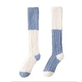 thumbnail image 1 of ShomPort Knee High Socks for Womens Color Block No-Slipe Thickened Casual Slouchy Fall Winter Warm Everyday Cozy Socks, 1 of 3