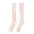 thumbnail image 1 of ShomPort Knee High Socks for Womens Color Block No-Slipe Thickened Casual Slouchy Fall Winter Warm Everyday Cozy Socks, 1 of 3