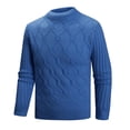 thumbnail image 1 of ShomPort Knitted Pullover for Men Crew Neck Ribbed Cuffs and Hem Texture Sweater Casual Stretch Workout Tops, 1 of 2