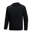 thumbnail image 1 of ShomPort Knitted Pullover for Men Crew Neck Ribbed Cuffs and Hem Texture Sweater Casual Stretch Workout Tops, 1 of 2