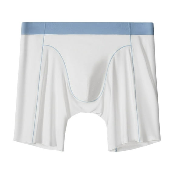 ShomPort Long Leg Boxer Briefs for Mens Seamless Full Coverage High Waisted Color Block Smoothing Workout Soft Underwear