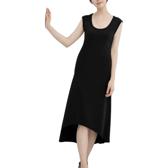 ShomPort Maternity Maxi Dress Sleeveless Square Neck Long Maternity Dress Stretch Comfy Soft Loose Maternity Sleepwear