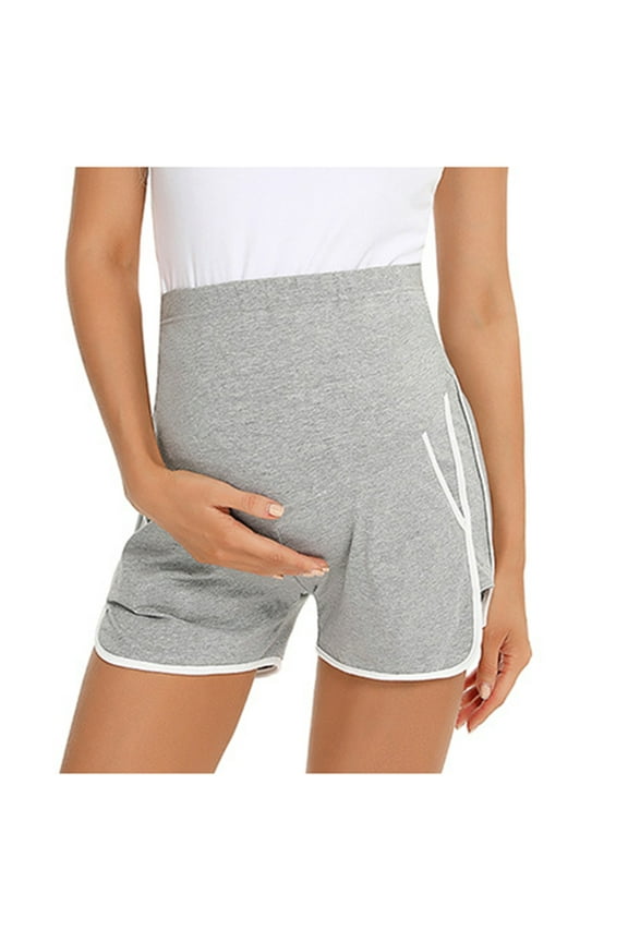 Maternity Shorts with Pockets Loose Casual Pregnant Active Shorts Over The Belly Fall Maternity Clothes