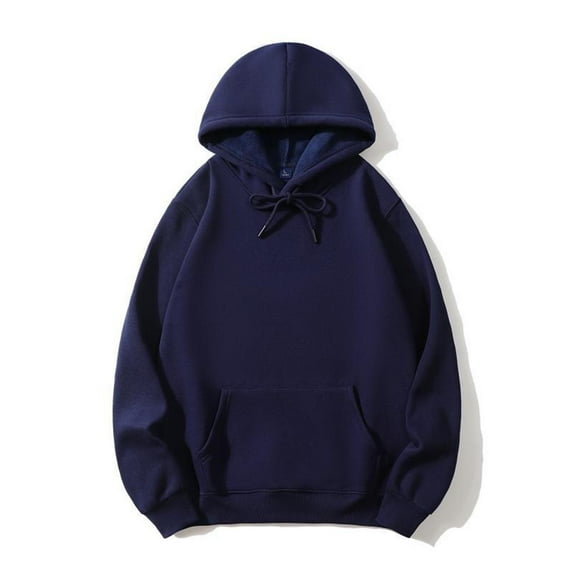 ShomPort Men's Cotton Hoodie Long Sleeve Drawstring Comfy Plain Tops Oversized Athletic Hooded Sweatshirts Pocket