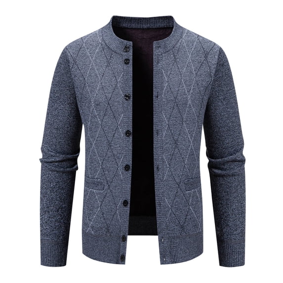 ShomPort Men's Dressy Knit Sweater Button down Cardigan Sweater with Pockets Casual Business Outwear