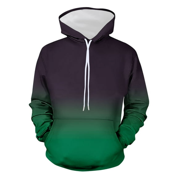 ShomPort Men's Fall Fashion Hoodies Long Sleeve Gradient Color Sweatshirt with Pocket and Drawstring Hood