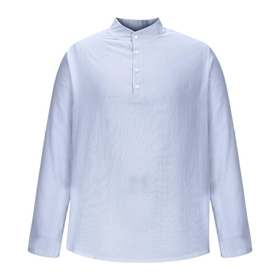 ShomPort Men's Long Sleeve Shirts Lightweight Half Button Collar Casual Classic Pullover Office T-Shirt