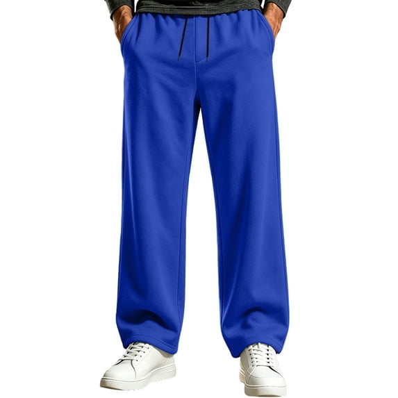 ShomPort Mens Baggy Sweatpants Casual Fleece Drawstring Waist Lounge Sweat Pants Soft Long Joggers with Pockets